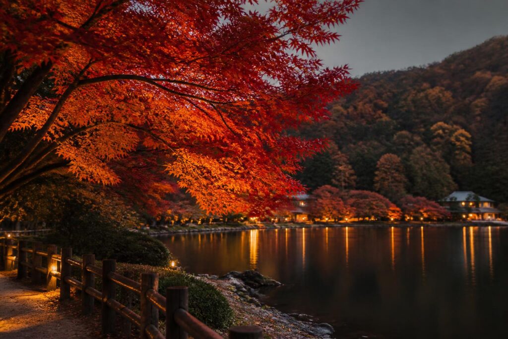 関東の紅葉に適した女性の服装は？